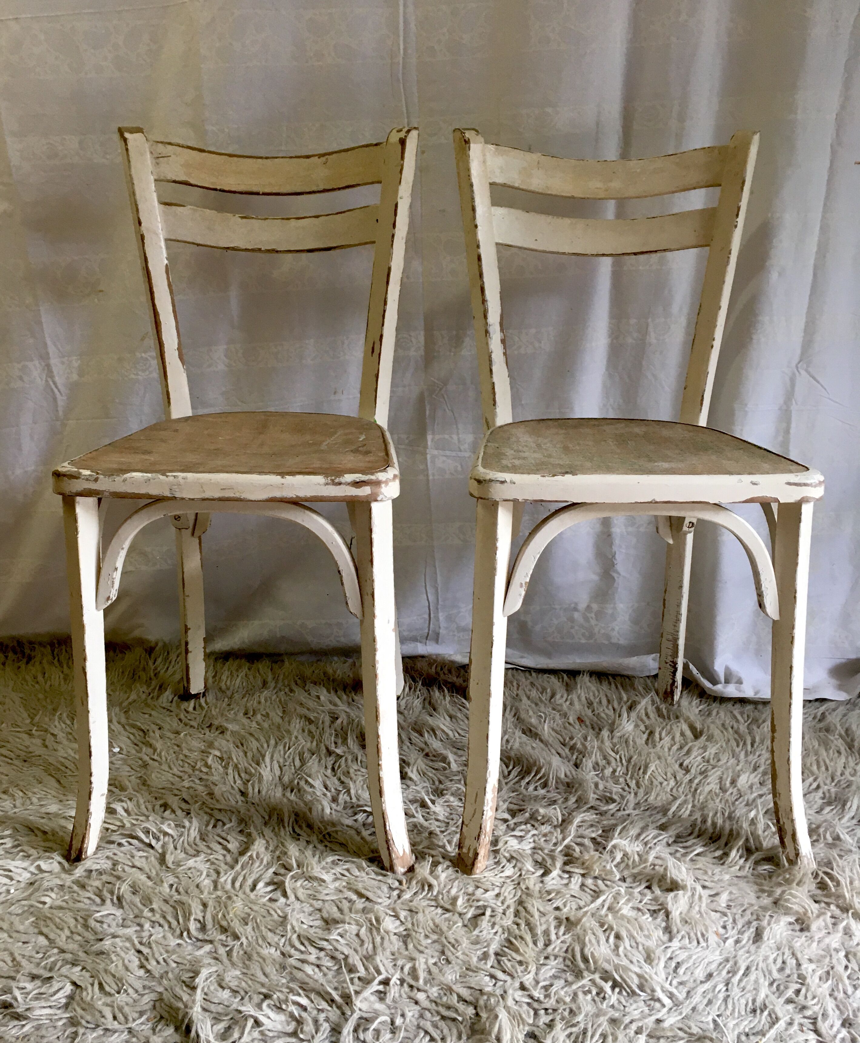 Pair of Baumann bistro chairs - 50s