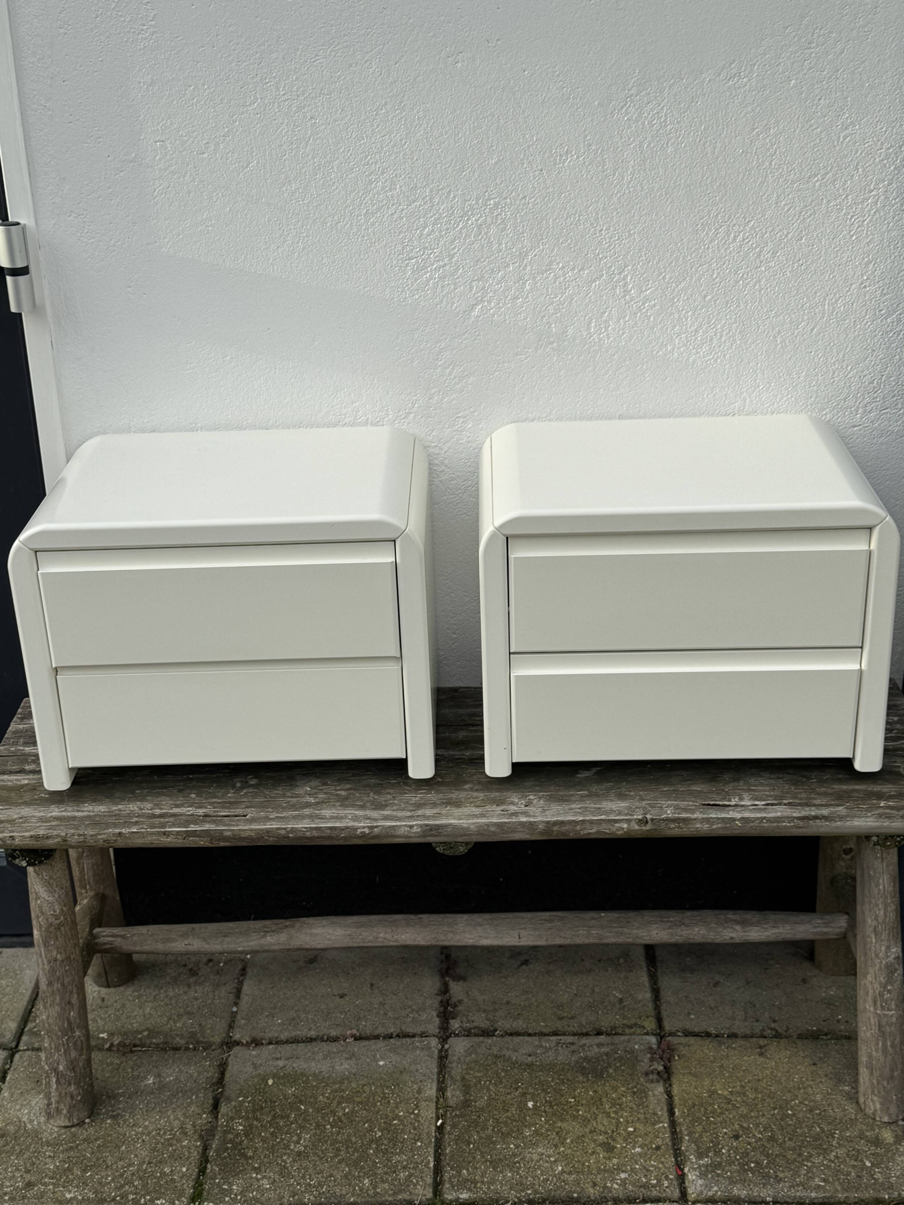 Pair of Space Age Laquered Night Stands