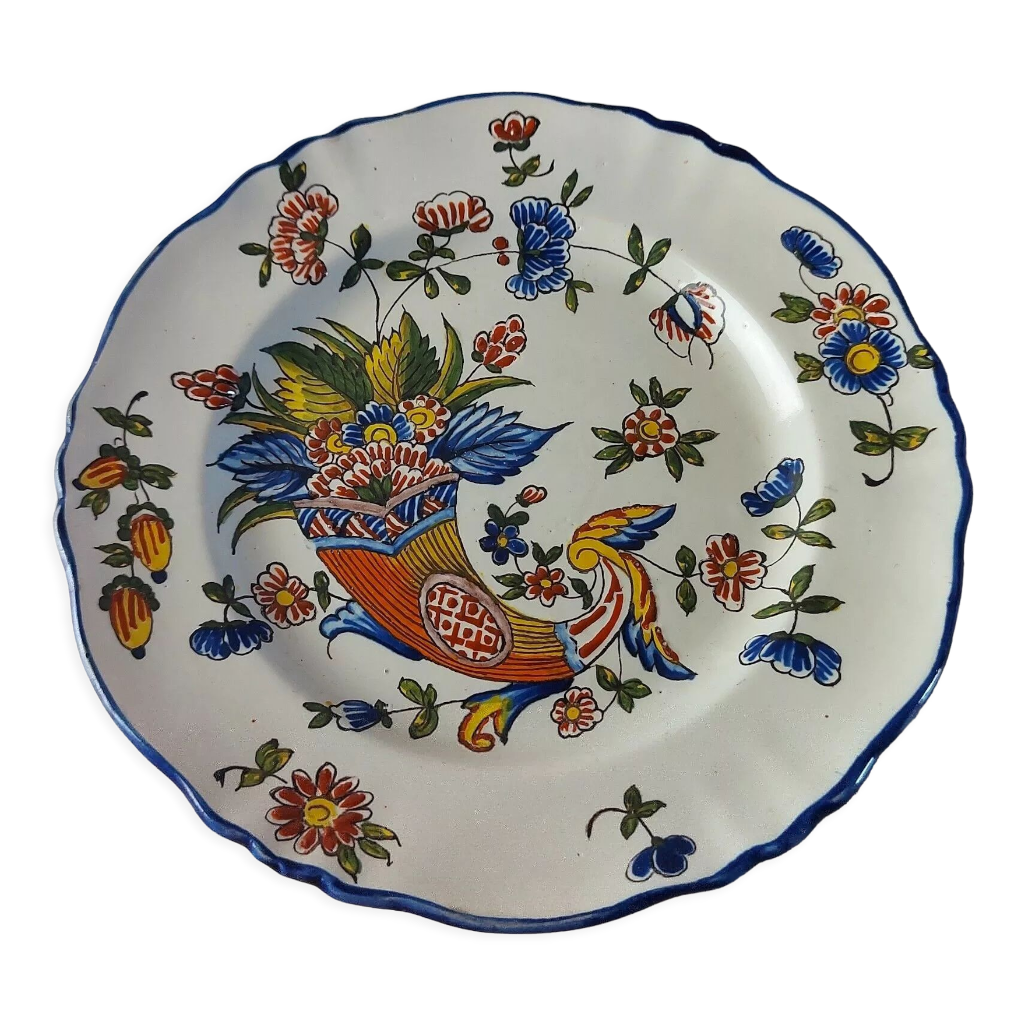 Old plate decoration cornucopia, St Clement