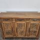 High sideboard in carved solid oak