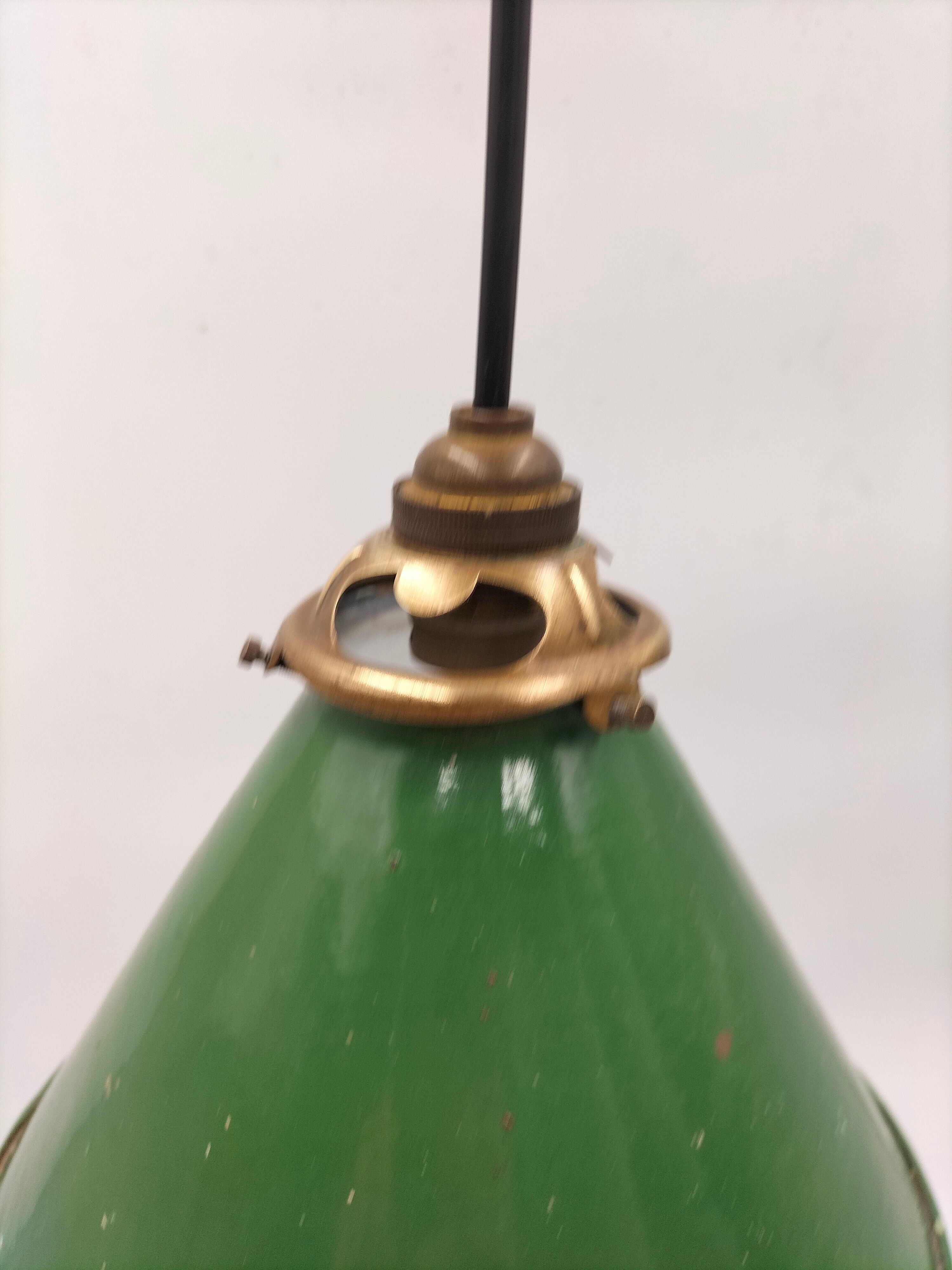 Old enamelled sheet metal lamp