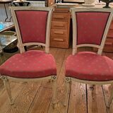 Pair of patinated Consulate-style chairs