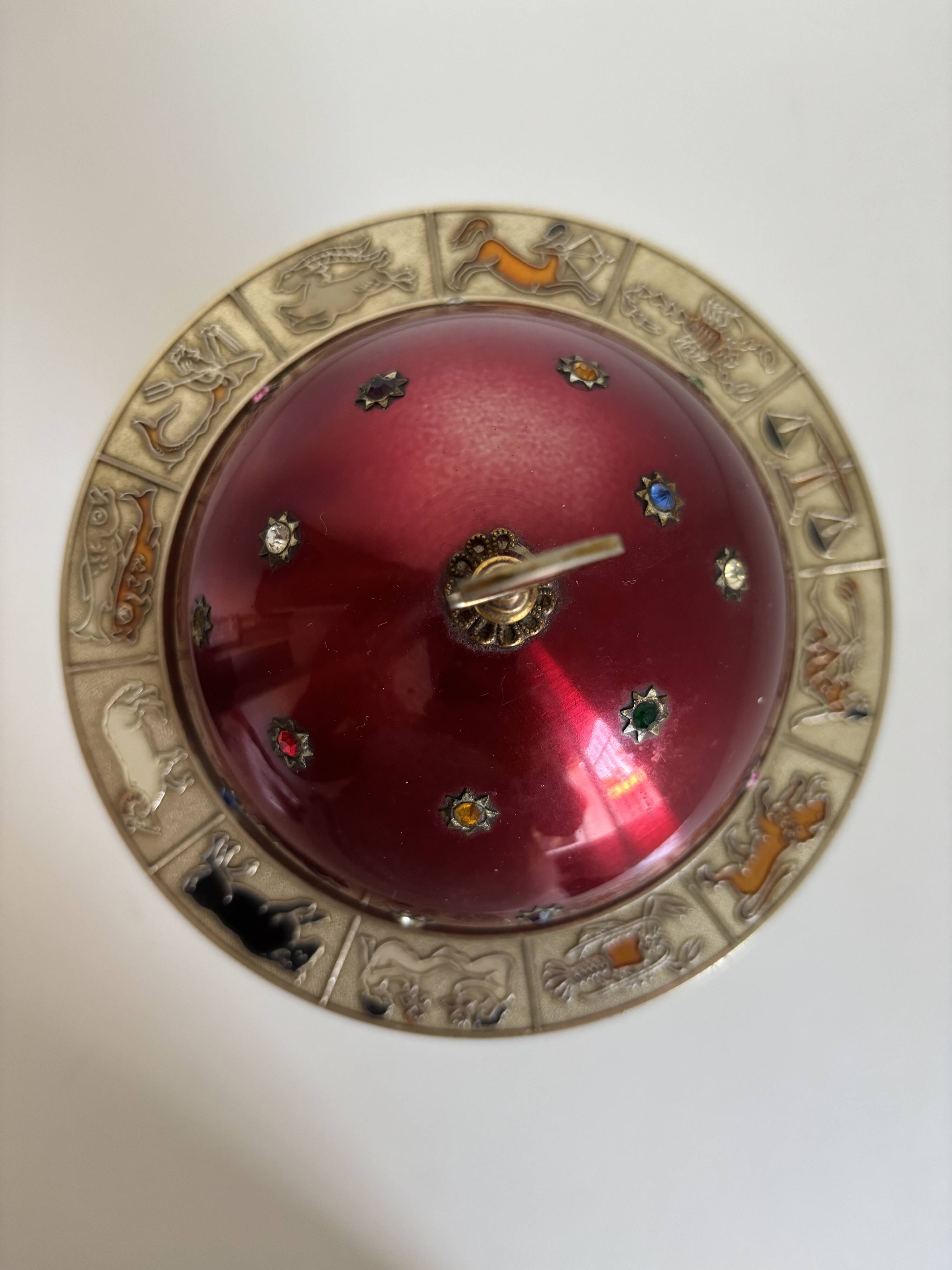 Vintage 1960 zodiac cigarette case - 19 x 14 cm