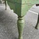 Indian coffee table in green lacquered teak