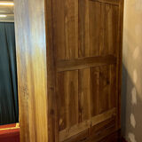 Library with gendarme's hat Louis Philippe era in blond walnut around 1830