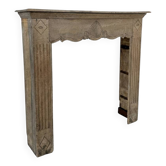 19th-century solid oak fireplace