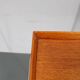 1960s Danish teak shelf cabinet with chrome plated legs