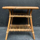 Coffee table, 1960 design rattan side table