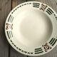 4 Soup Plates Faience from Salins Decor Green and Orange