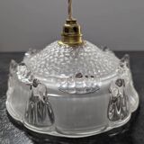 Suspension ancienne coupelle opalescente esprit baladeuse art déco 1930 ø 20.5 cm