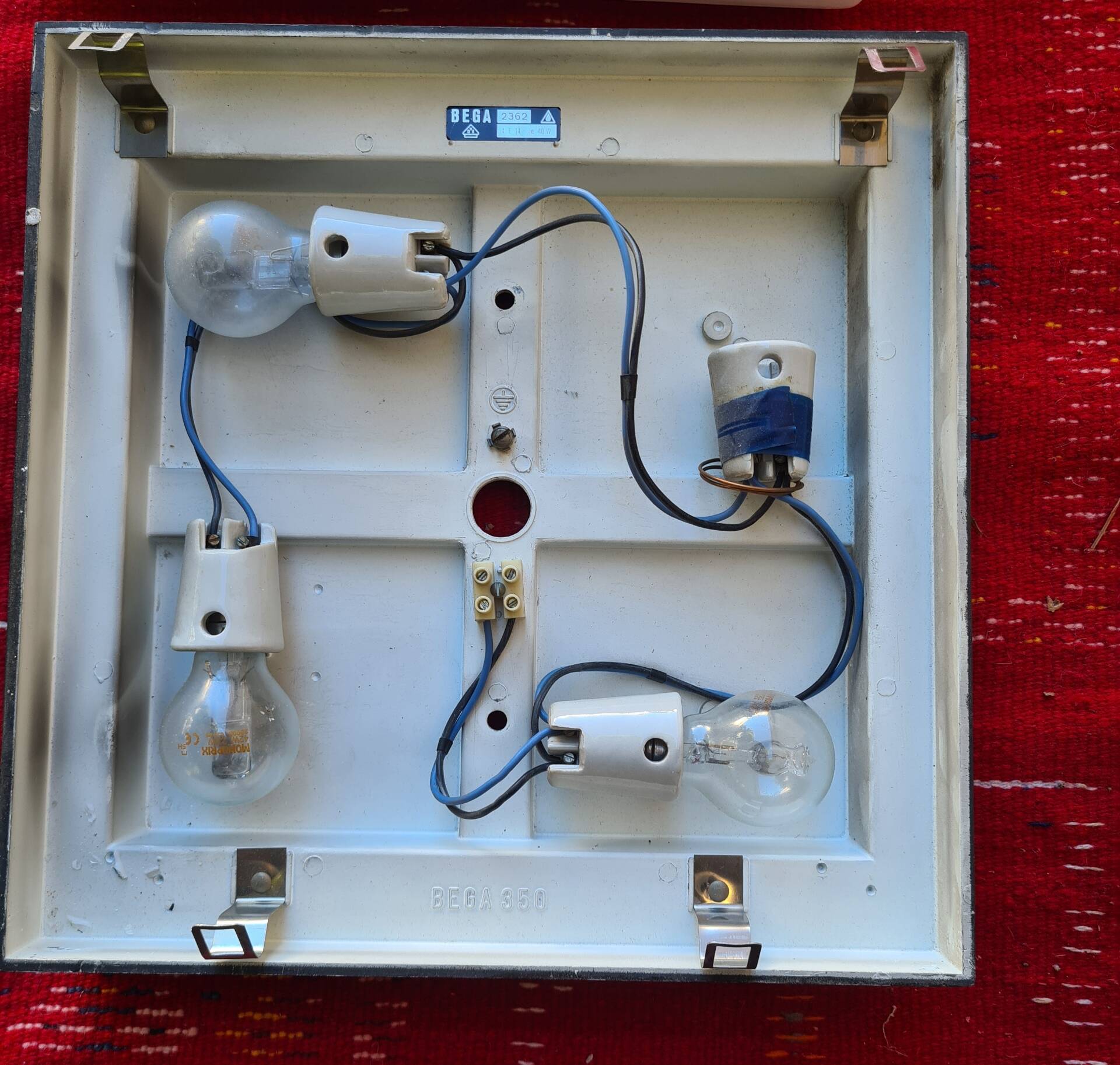 Vintage German BEGA ceiling light