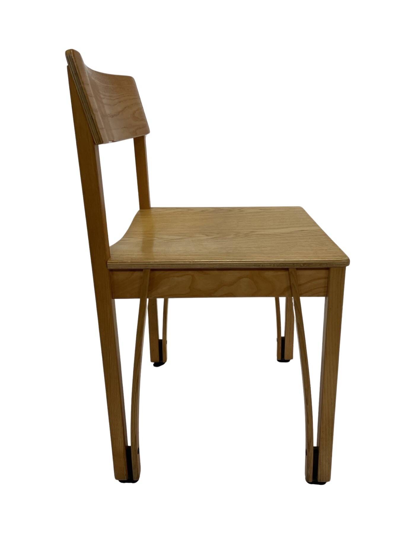 Vintage wooden chair 1980s minimalist design unique