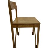 Vintage wooden chair 1980s minimalist design unique