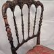 Chaise Napoléon III en bois noirci