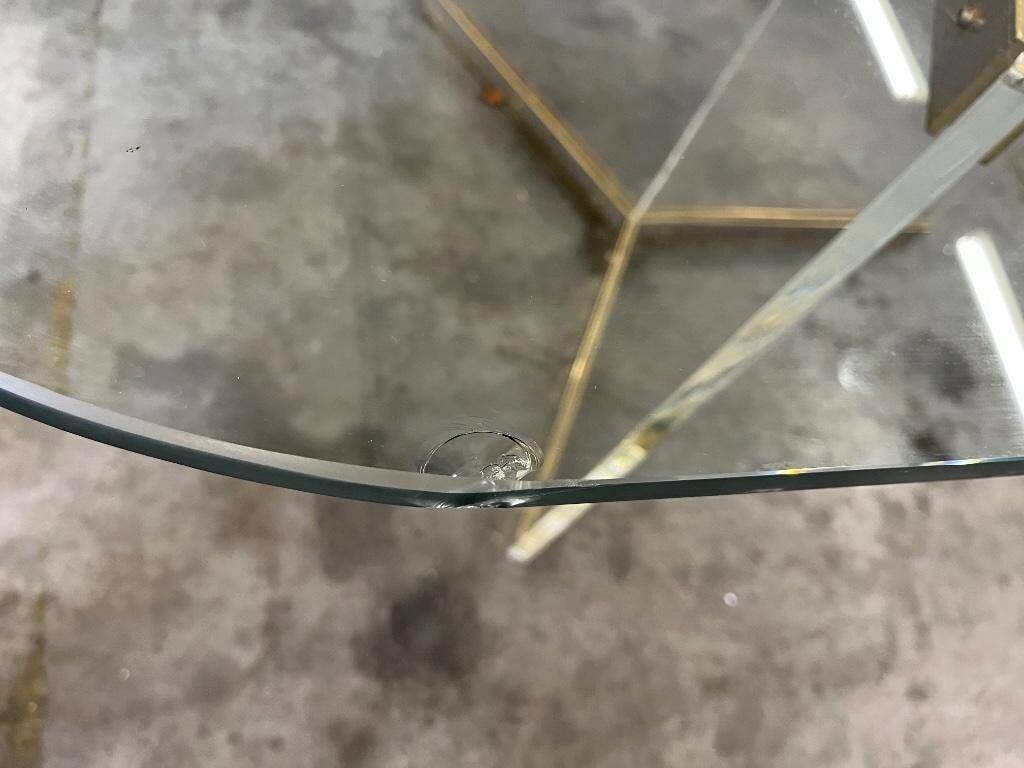 Table / table à manger vintage en verre XL (3 mètres de long )