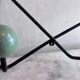 Wall coat rack Roger Feraud, metal and wooden balls.