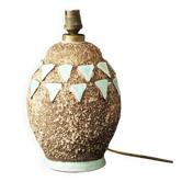 Art Deco ceramic table lamp base with blue patterns, 1920s/30s.