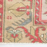 Vintage Red Blue Persian Runner Rug, 104x280Cm