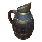 Ancien Pichet Bois + Cerclage Laiton Vintage