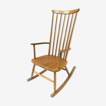 Rocking-chair vintage 60, ligne scandinave