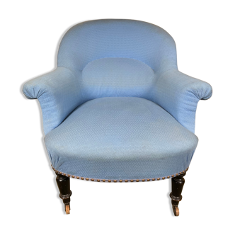 Chauffeuse bleu époque Napoléon III