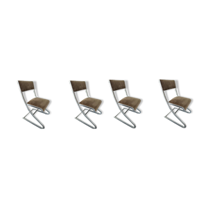 4 chaises vintage de créateur des années 1970