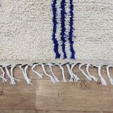 Vintage Azilal rug 264x150 cm - Blue geometric patterns