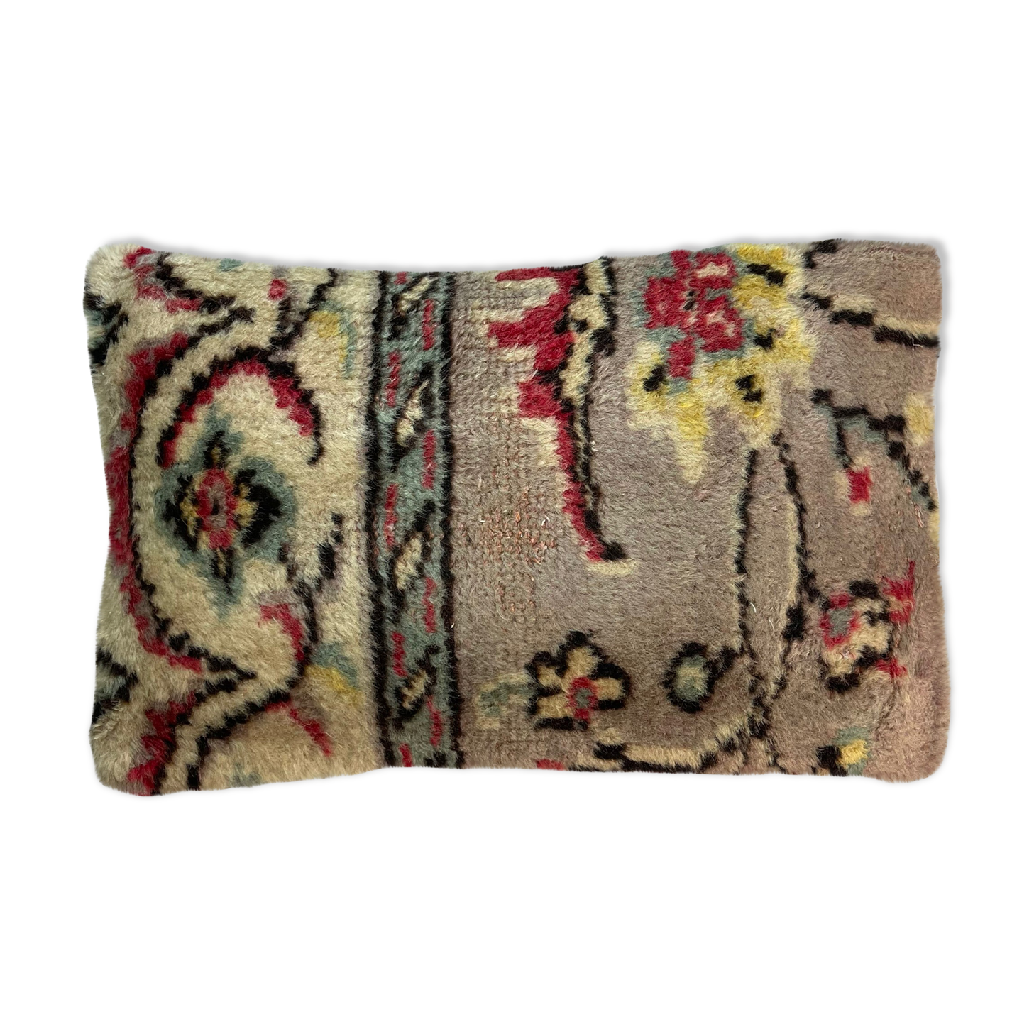 Vintage turkish rug cushion cover, 30 x 50 cm