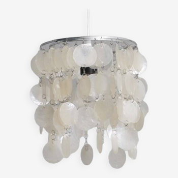 Vintage mother-of-pearl pendant light 1970