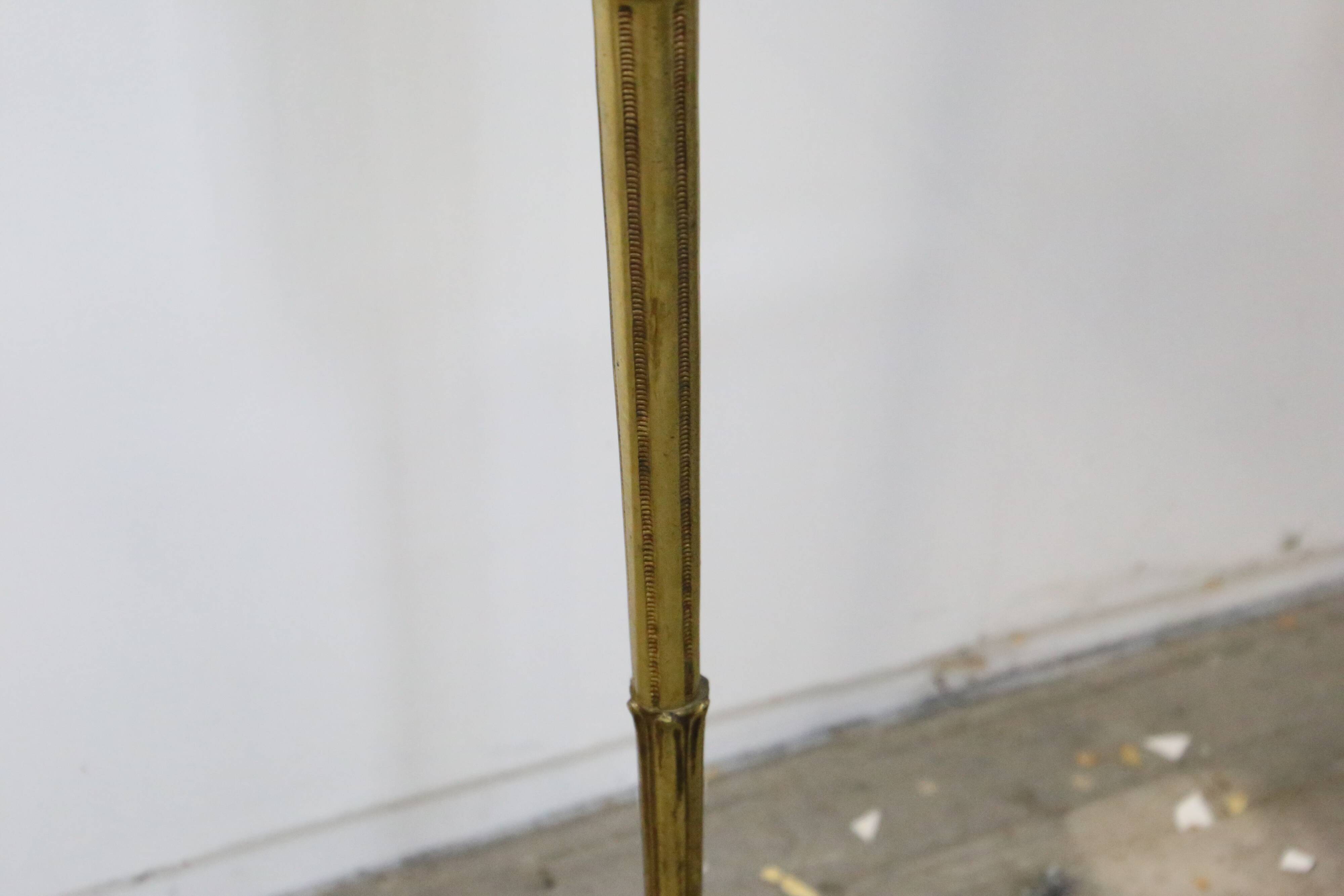 Console in brass and pink alabaster