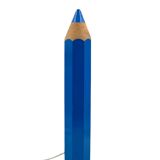Pierre Sala, postmodern blue Pencil table lamp, Ed. Vilac France 1980s