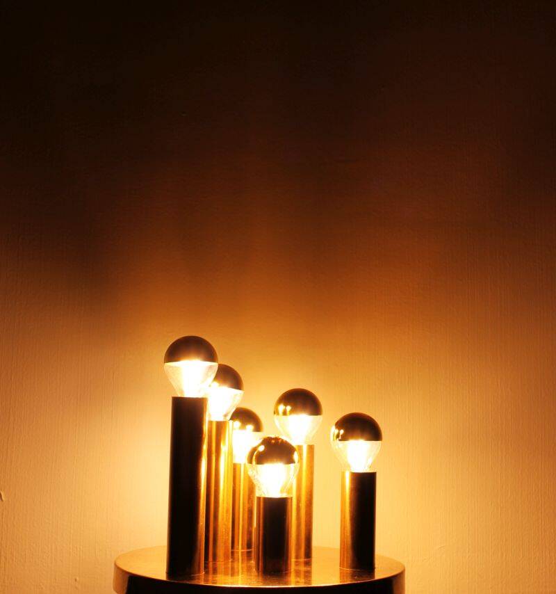 Ceiling light with 6 lights by Gaetano Sciolari for Boulanger, Italy, 70s.