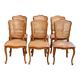 6 Louis XV cane chairs in solid wood from the 1950s