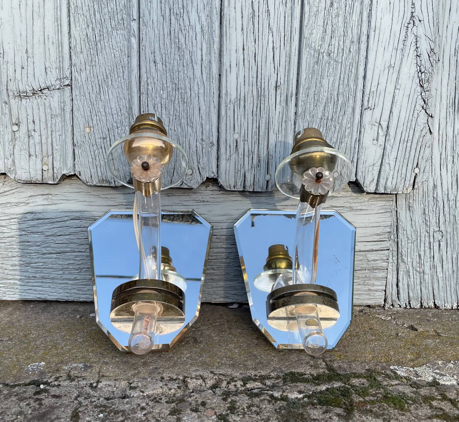 A pair of Venetian Murano wall sconces
