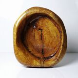 Olive wood catchall Monoxyle brutalist vintage 50s-60s handcrafted