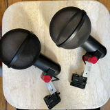 Pair of microphone spotlights by Roger Tallon for Erco in the 1970s