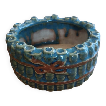 Bamboo catchall in barbotine style