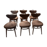 6 chaises par HJ Kurmanowicz, Pologne vers 1950