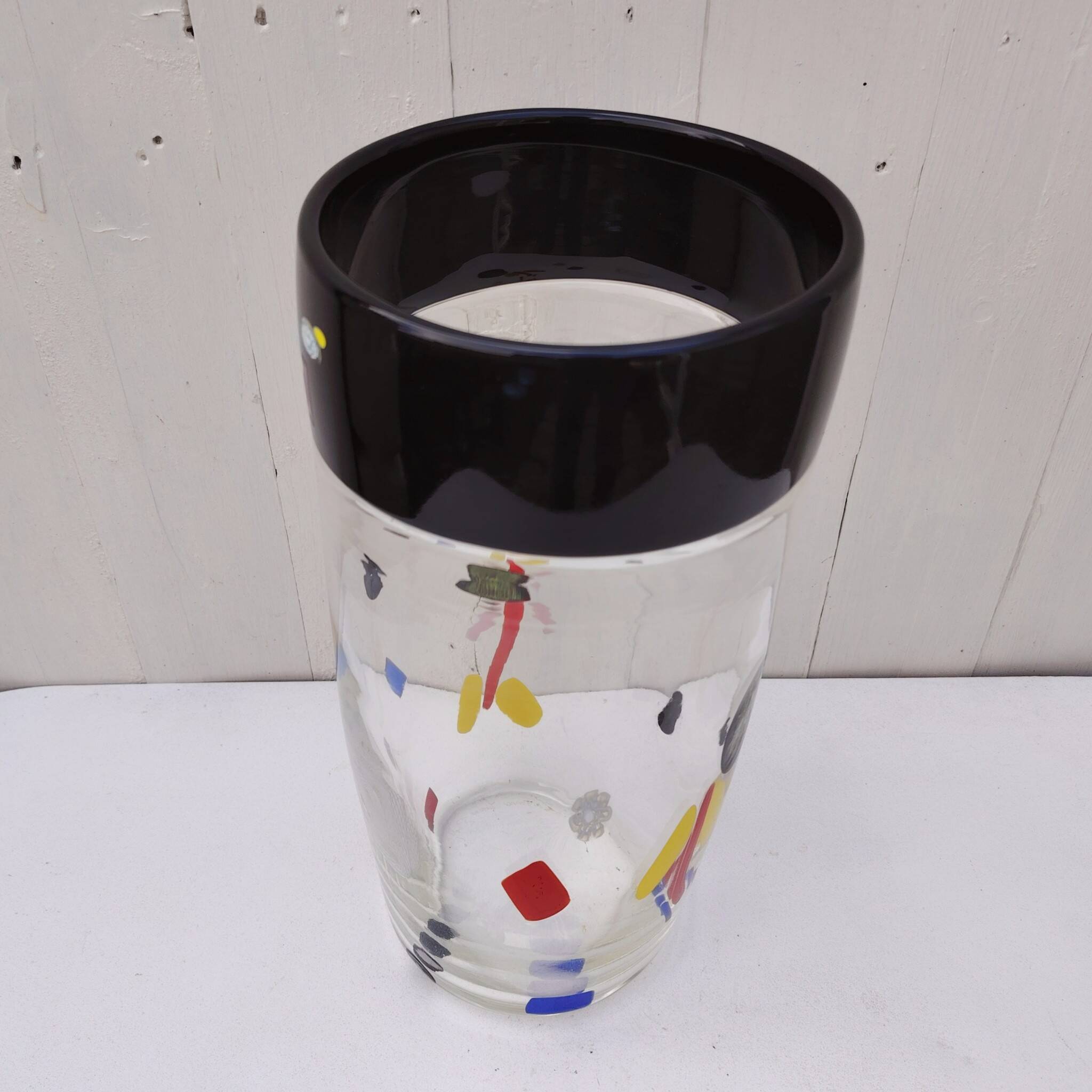 Large vase, blown glass, Murano, Paolo Crepax