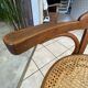 Fauteuil bistrot bureau en bois courbé assise cannée années 30