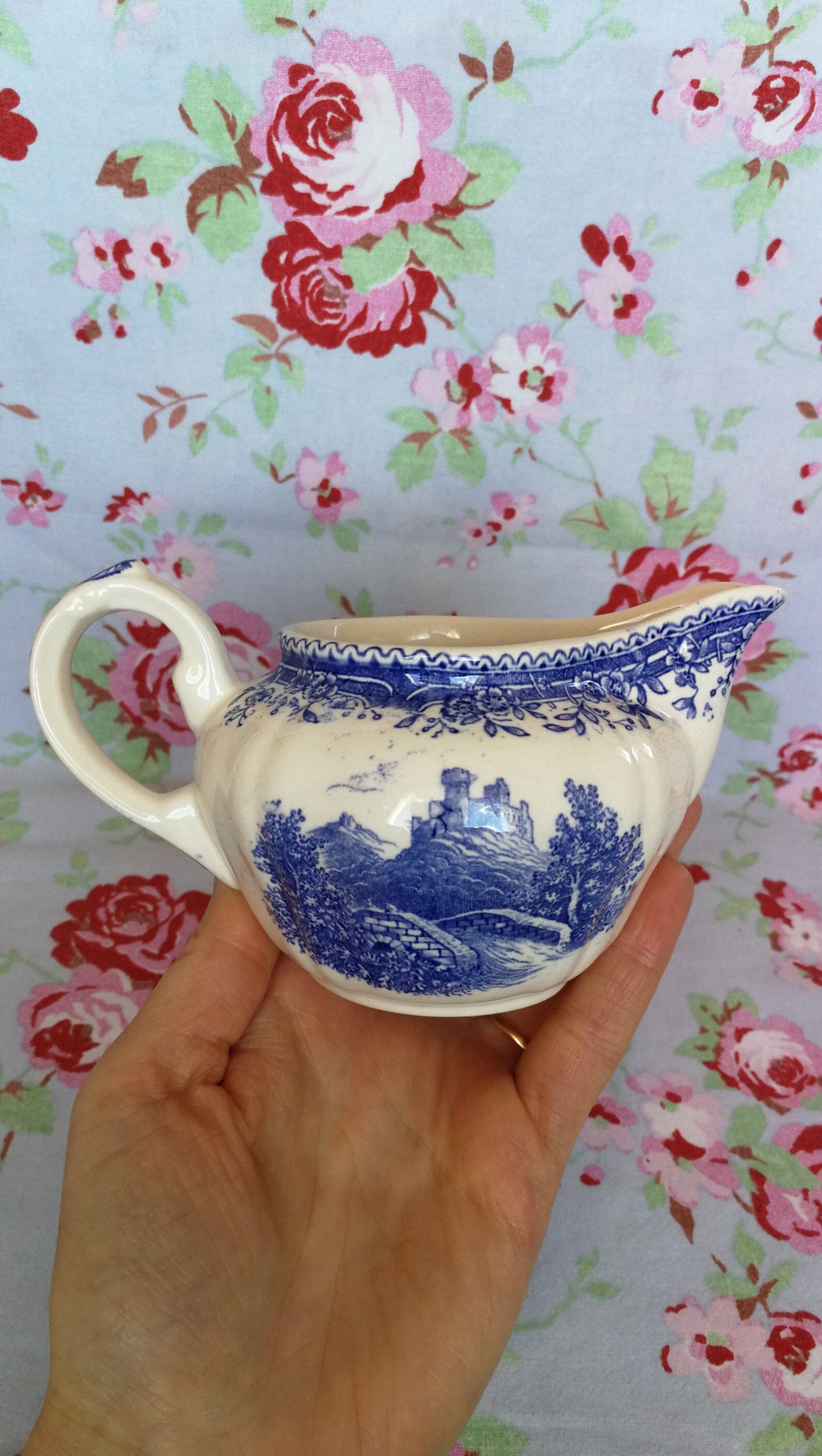 Small Villeroy Milk Pitcher - Boch Burgenland Old Blue