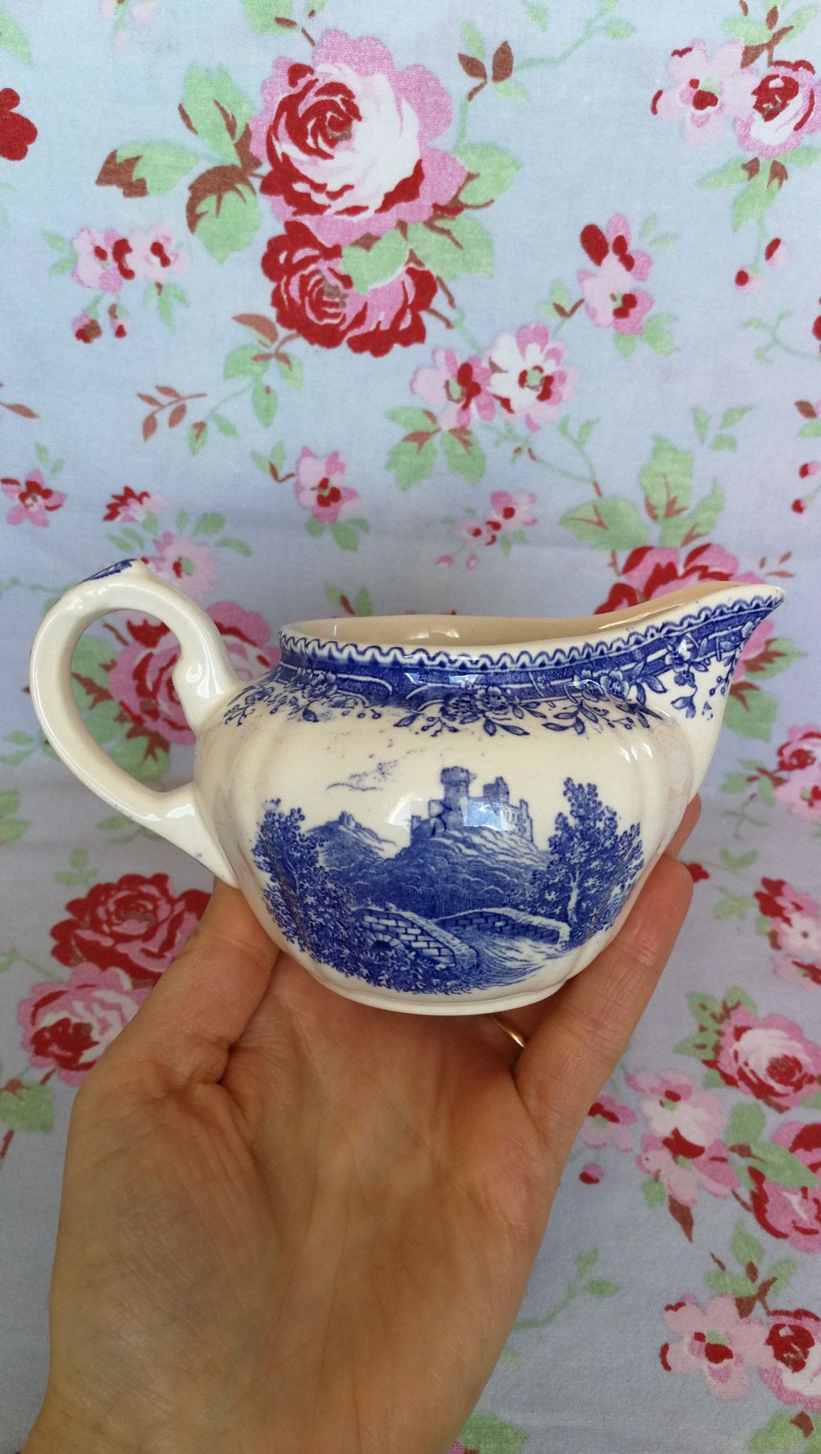 Small Villeroy Milk Pitcher - Boch Burgenland Old Blue