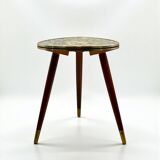 Petite table tripode italienne années 50 plateau mosaïque
