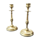 Paire de chandeliers en laiton