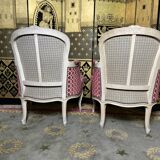Paire de bergères de style Louis XV