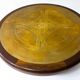 Vintage round coffee table in rosewood and brass