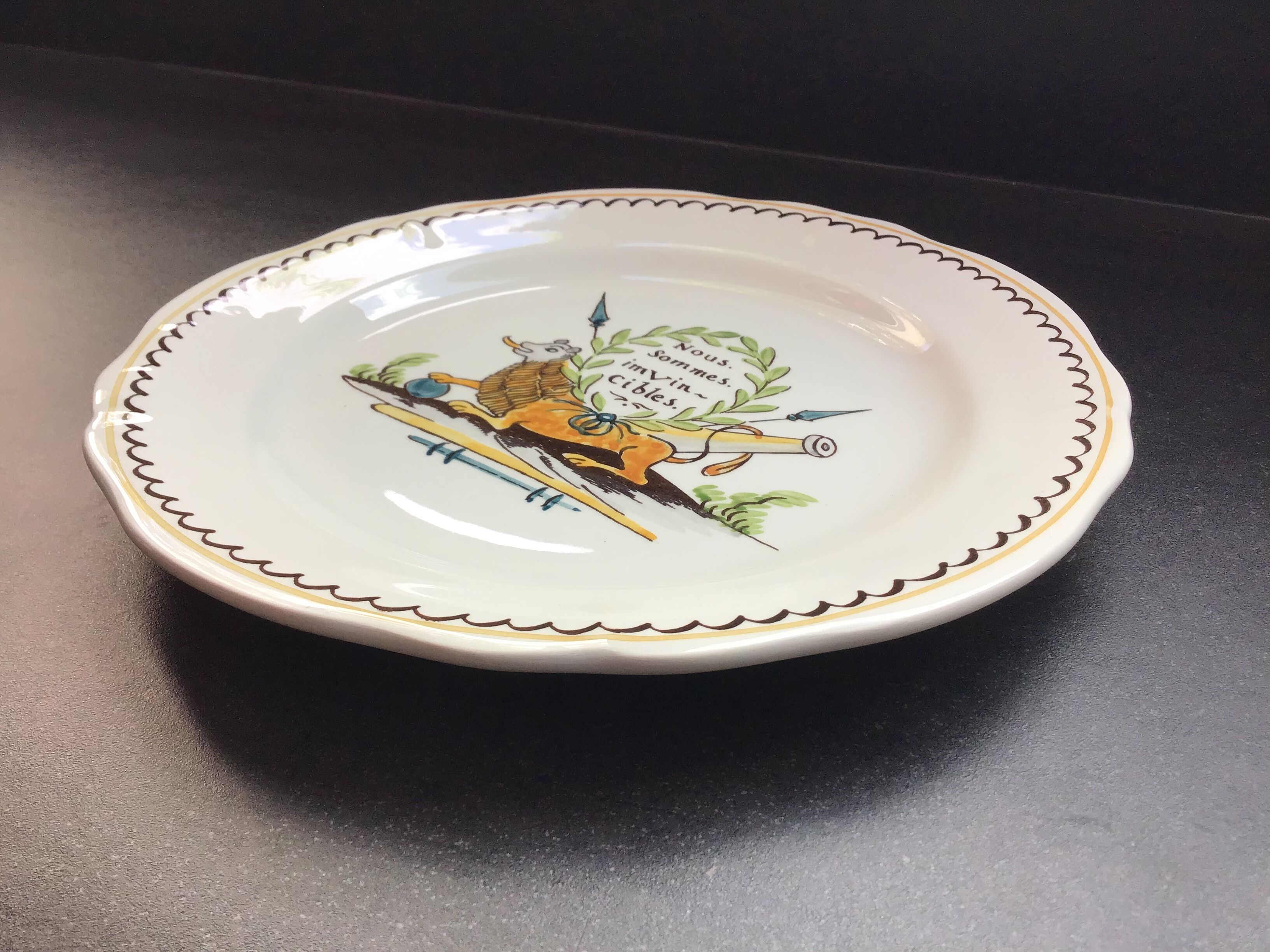 Gien plate for Paris Musées - Bicentenary of the Revolution