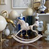 Plaster rocking horse