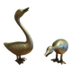 2 grands cygnes en laiton
