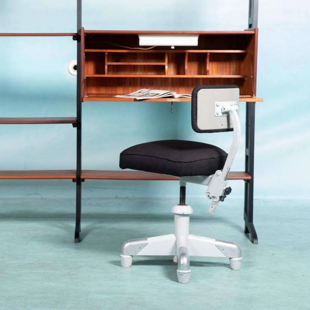 Fauteuil de bureau vintage Gispen années 60, industriel Hoffmann
